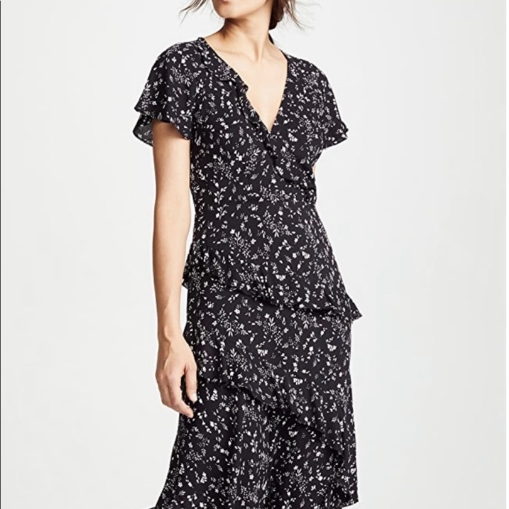 Joie Women’s Black and White Floral Dress